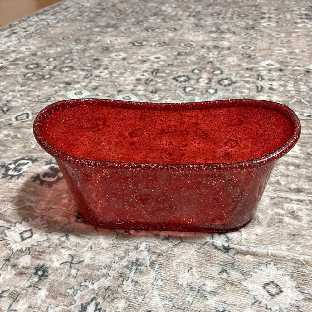Red Glitter Decorative Bowl